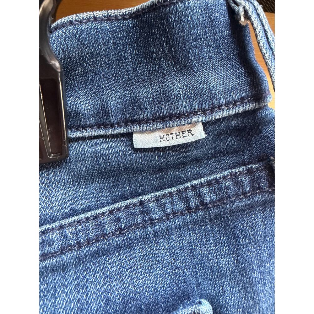 Mother undone hem denim mini skirt - Picture 5 of 8